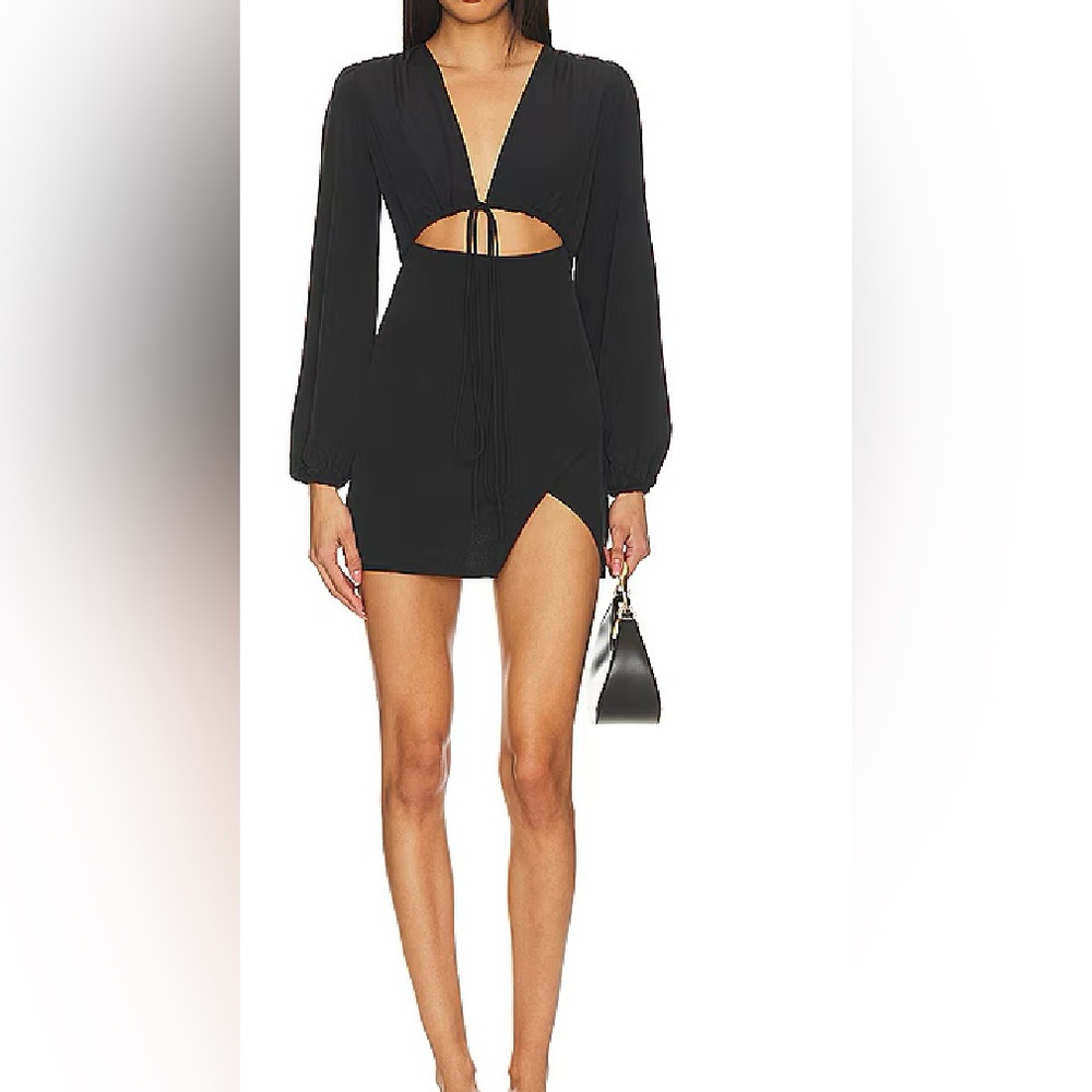 Superdown Black Long Sleeve Dress